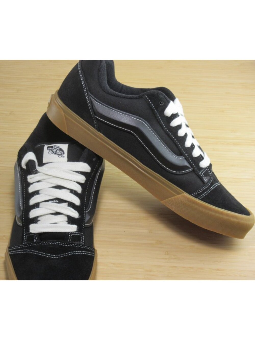 Vans Men's Knu Skool Gum Bottom Black Suede Canvas Skate Shoes Sneakers size 12 - Picture 4 of 7